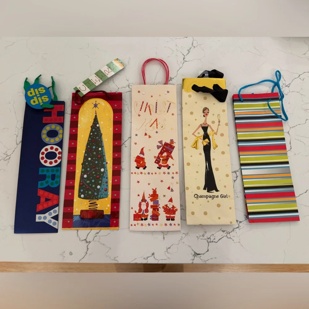 8 Colorful wine Gift Bags Set